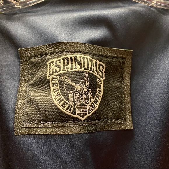 BLACK DEER LEATHER BIKER JACKET - Picture 3 of 6